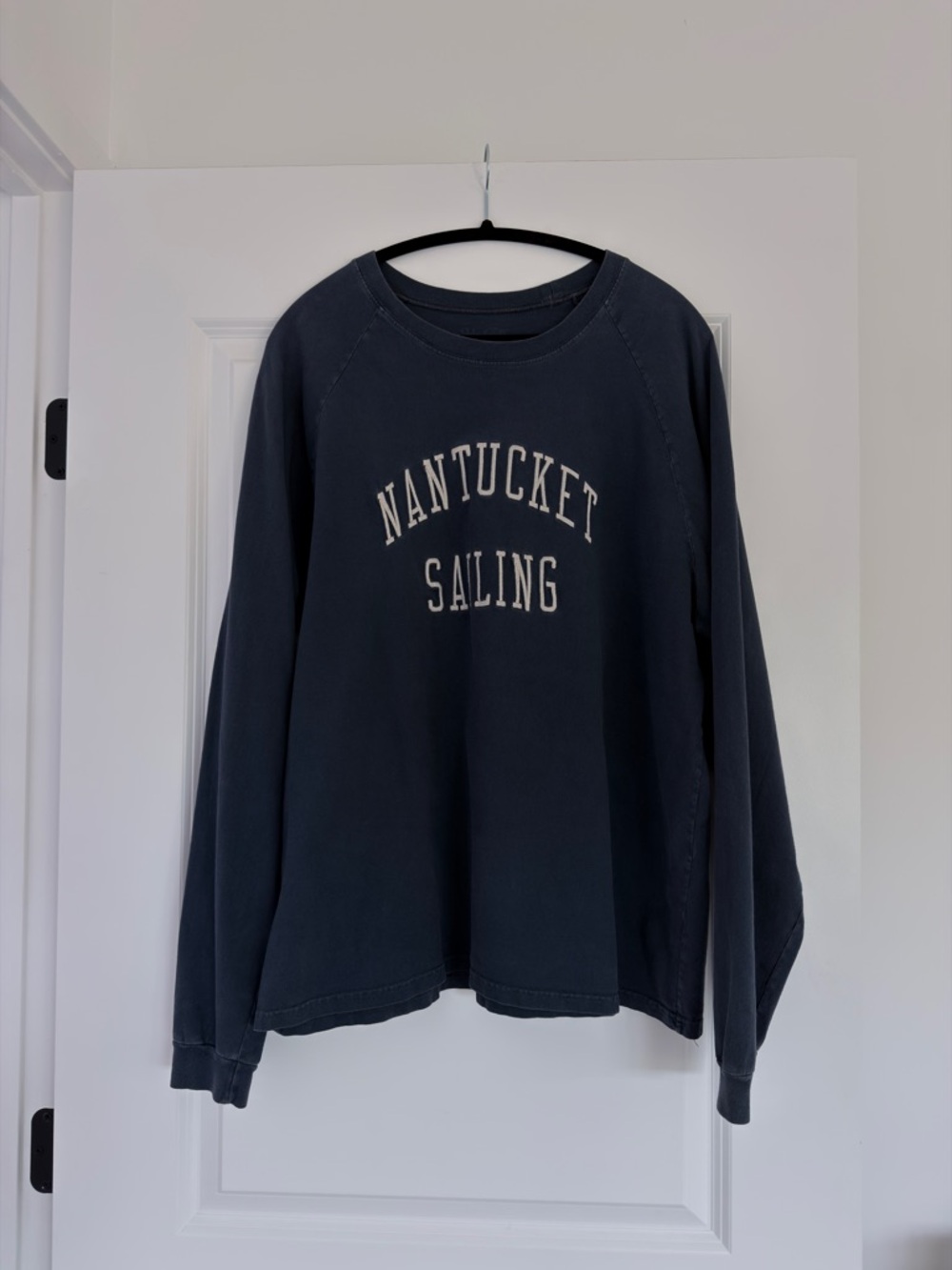 Brandy Melville Nantucket Sailing Long Sleeve Tee Navy